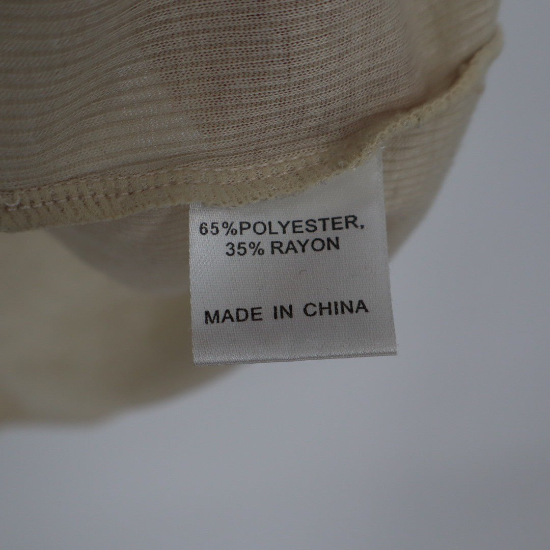 ZOA Ribbed Tank Top Cream M Basic Layering Essential