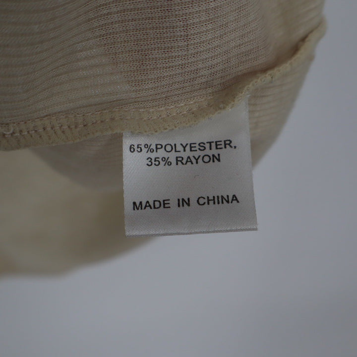 ZOA Ribbed Tank Top Cream M Basic Layering Essential