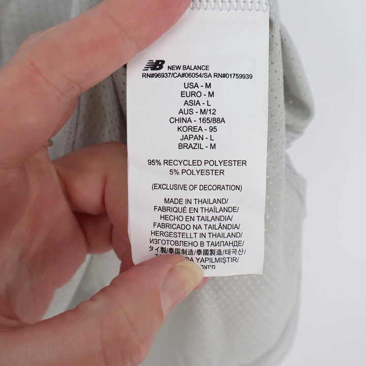 New Balance Womens Athletics Tee WT41253 Light Grey Mesh Training Shirt Size M