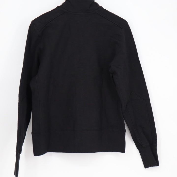 American Giant Moto Jacket Womens Large Black Full Zip Cotton Fleece Long Sleeve