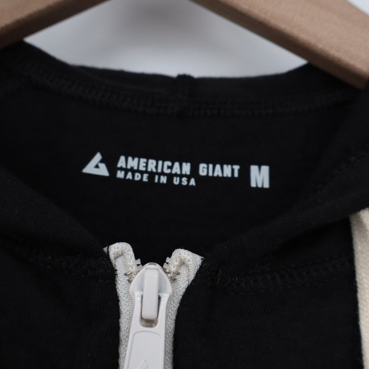 American Giant Black Full Zip Hoodie Sweatshirt Hooded Jacket Made in USA Size M