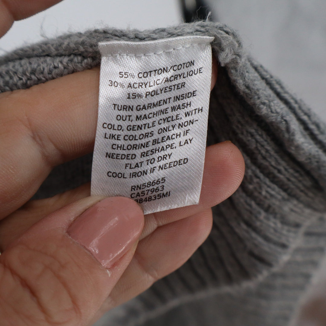 Abound Gray Open Front Longline Cardigan Sweater Pockets Womens Large