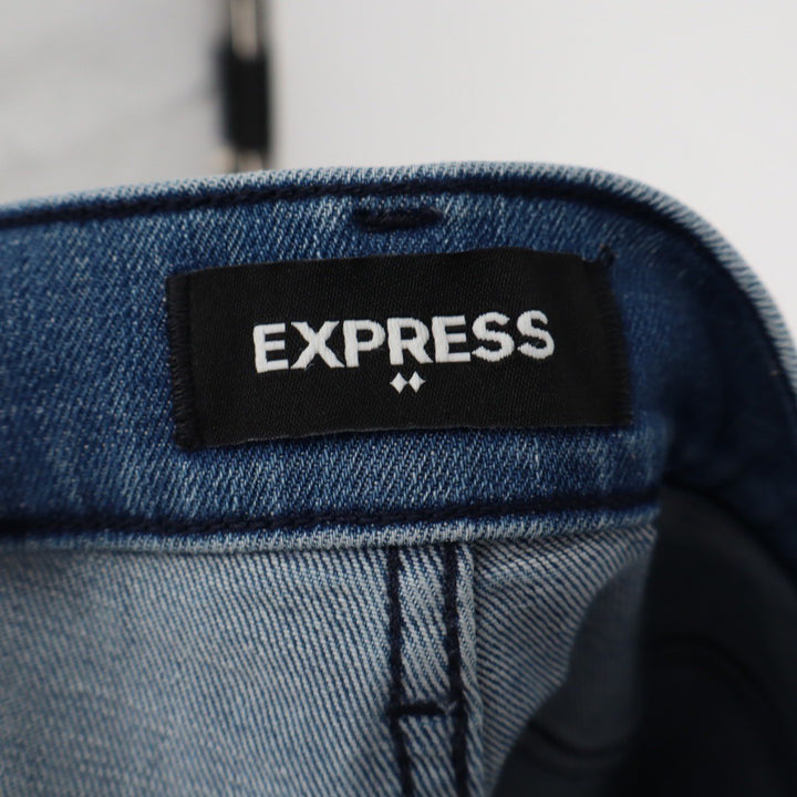EXPRESS Skinny High Rise Distressed Jeans Blue Size 14 R