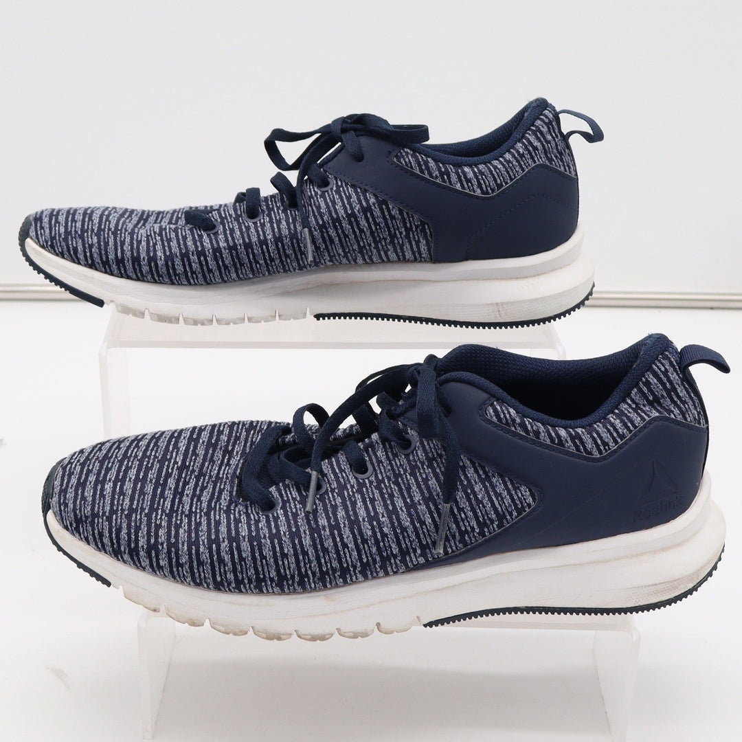 Reebok Womens Space Dye Knit Running Shoes Navy Blue White Size 10