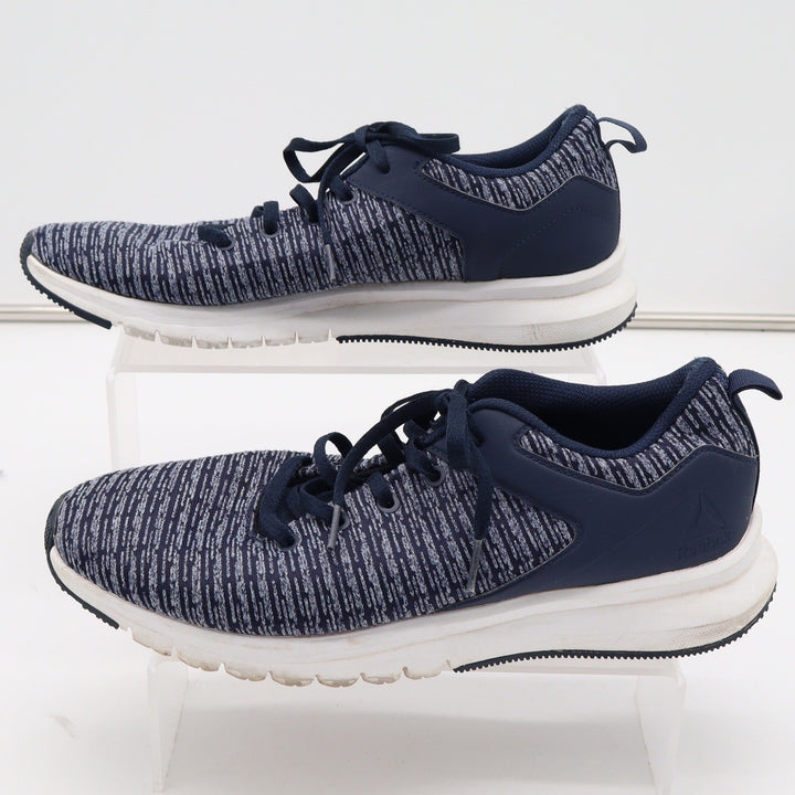 Reebok Womens Space Dye Knit Running Shoes Navy Blue White Size 10