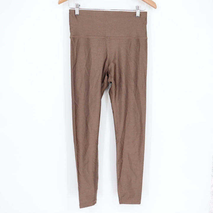 Athleta Elation Shine Tight Leggings Women Medium Brown Stretch Nylon High Waist