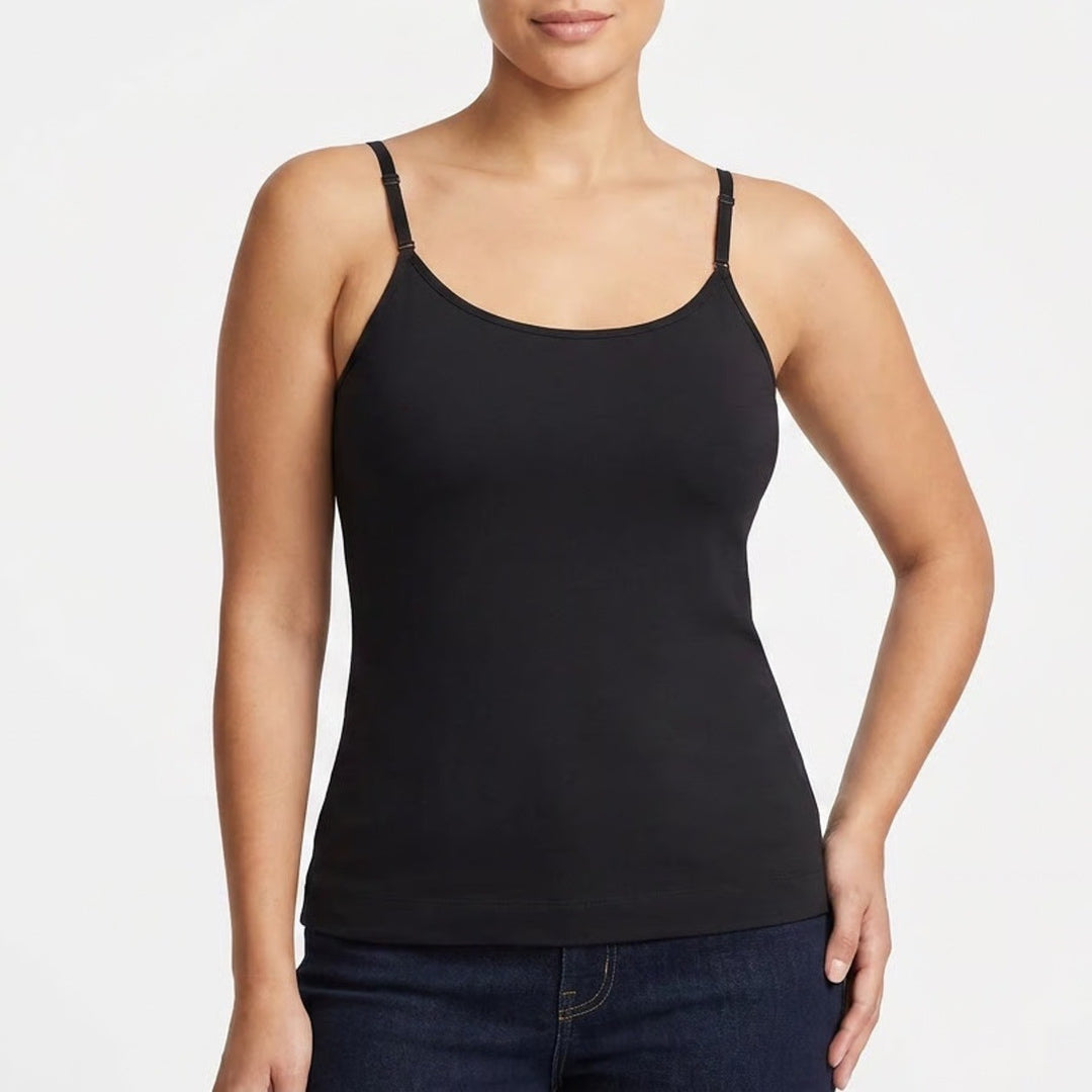 Shapermint Essentials Black Seamless Camisole Tank Top Adjustable Straps 2XL