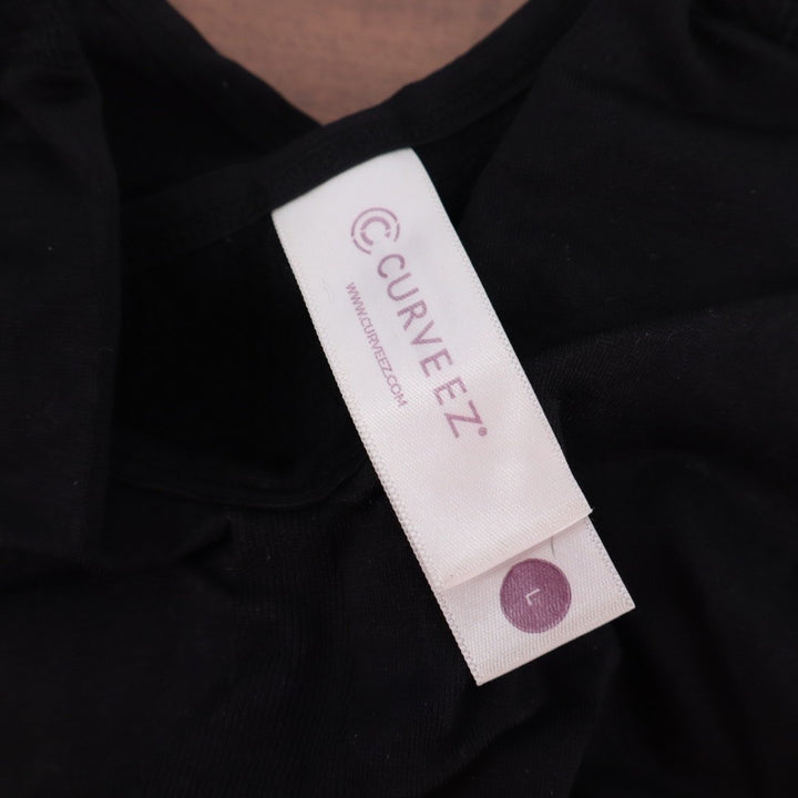 Curveez Full Coverage 7 Wonders Bra Large Black Wide Straps Wireless Seamless