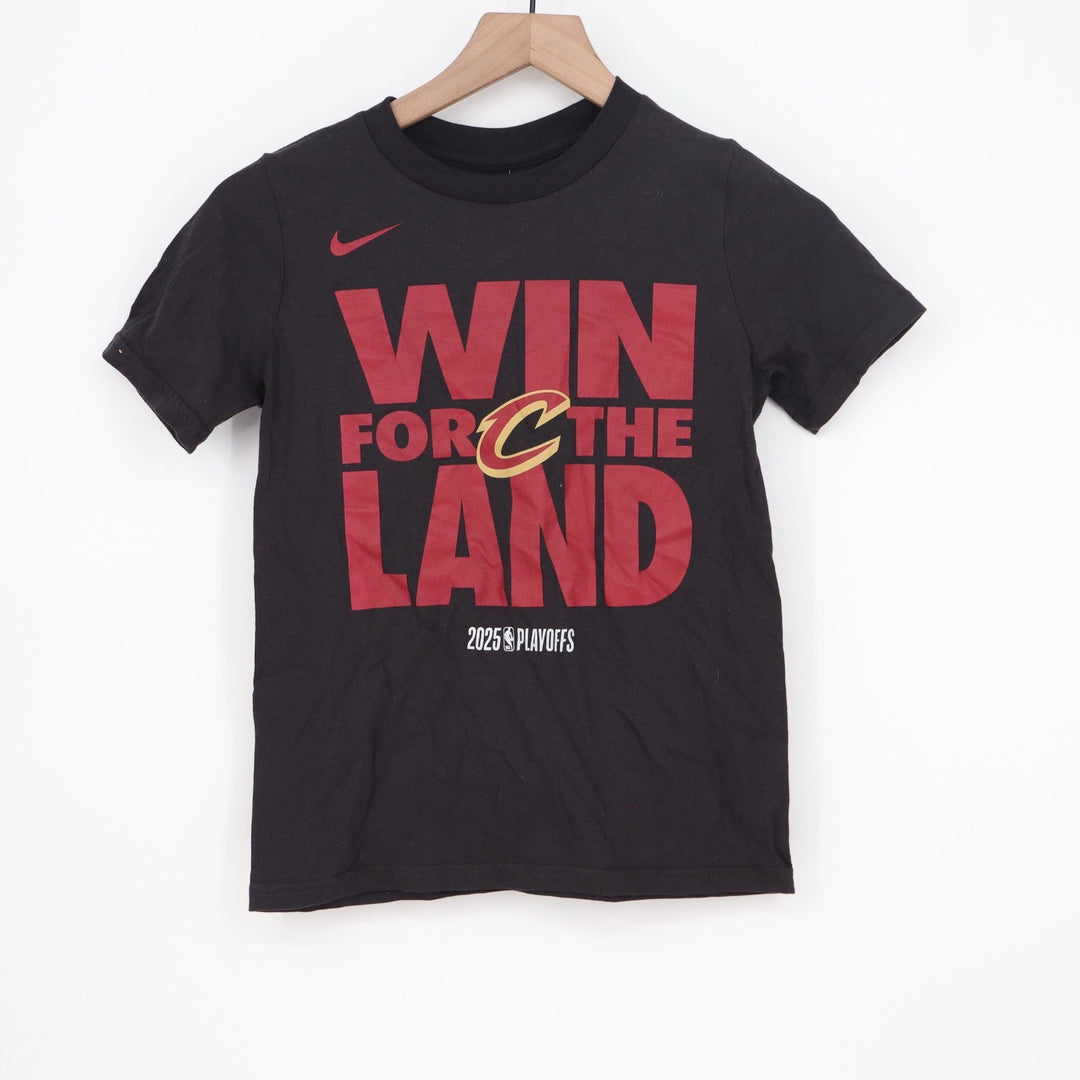 Nike Cleveland Cavaliers Youth Black Win For The Land 2025 Playoffs T-Shirt S