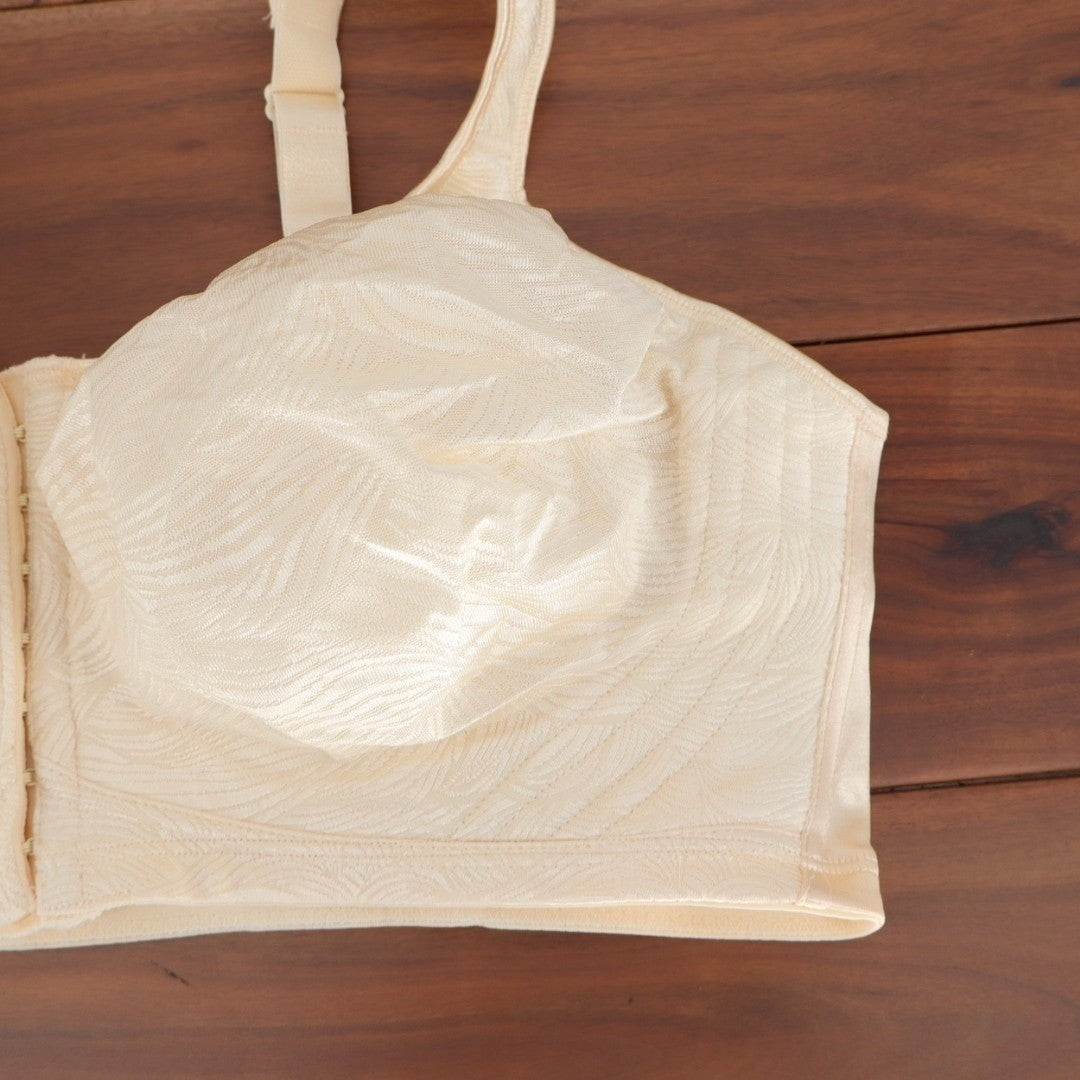Playtex 18 Hour Posture Bra Womens 44DD Beige Nylon Stretch Wireless Front Close