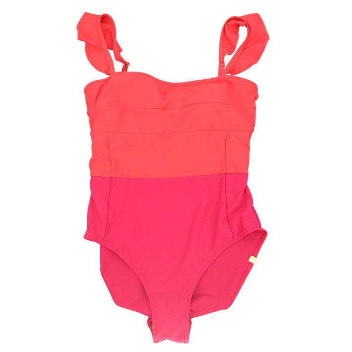 Summersalt One Piece Swimsuit Womens 6 The Ruffle Backflip Red Pink Excellent
