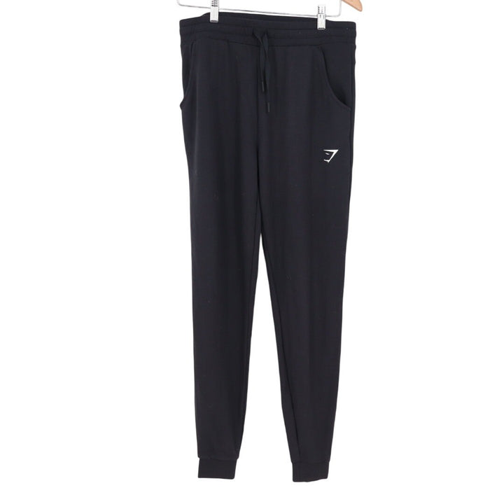 Gymshark Joggers Black Sweatpants Size M Logo Detail Athletic Comfort