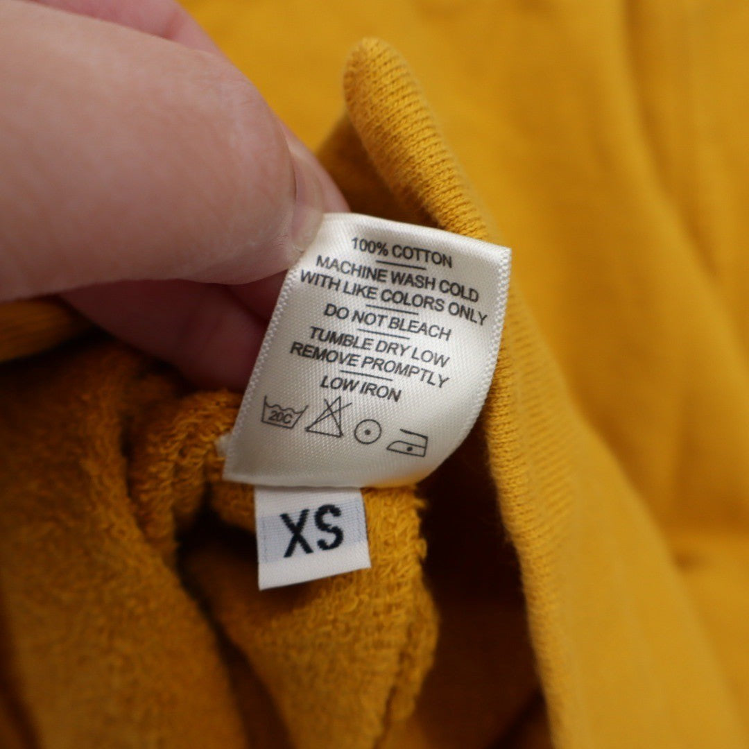 American Giant Women French Terry Side Slit Shorts Nugget Mustard Yellow XS