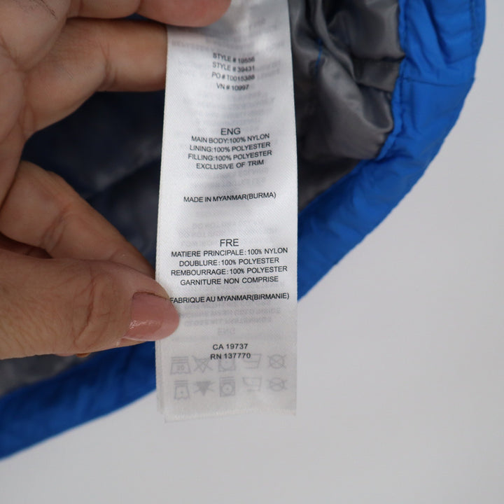 Elevate Intuit Mens Blue Hooded Puffer Vest Quilted Packable Small