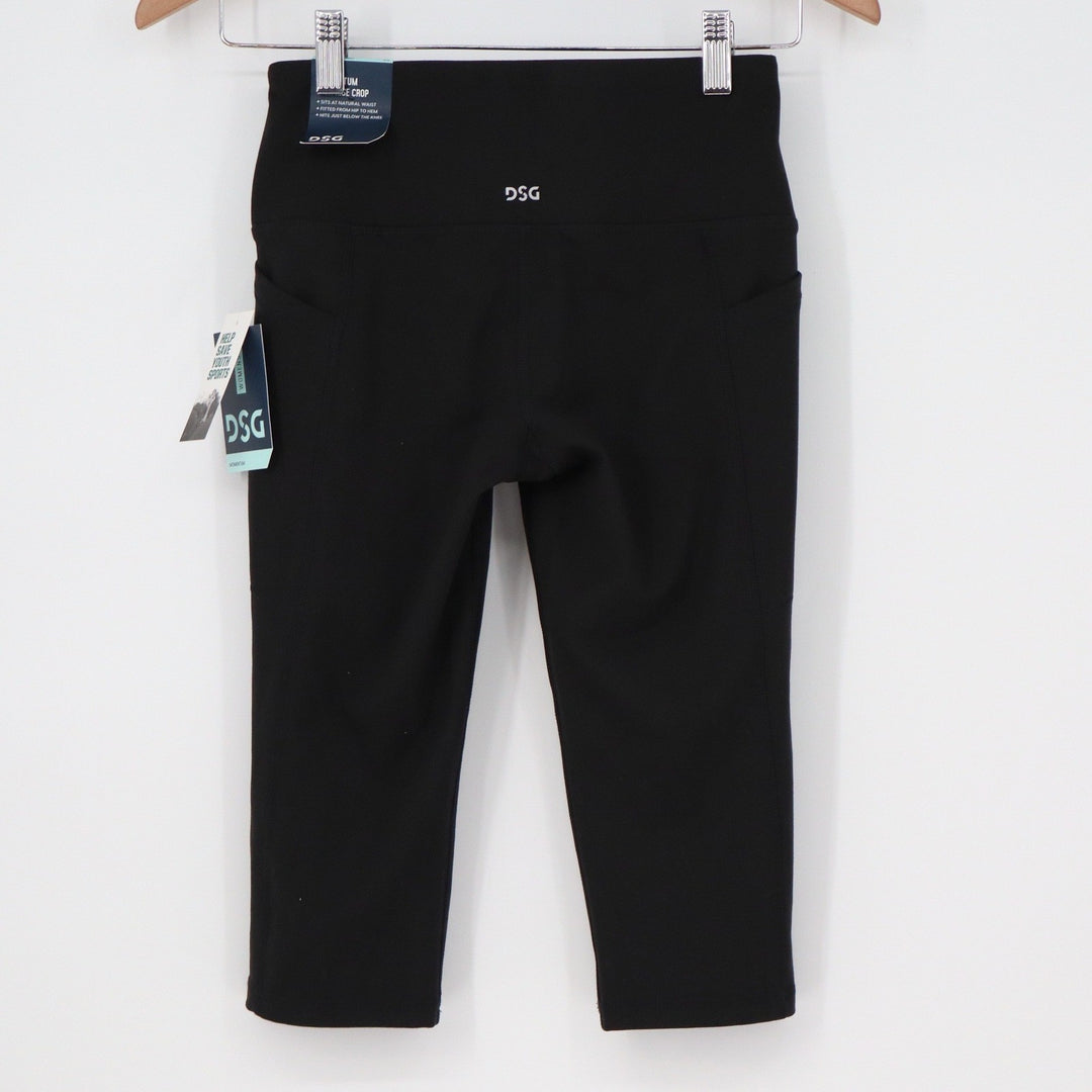 DSG Womens Momentum Crop Leggings Pure Black XS NWT