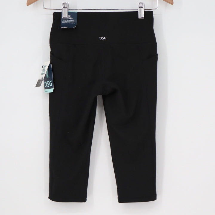DSG Womens Momentum Crop Leggings Pure Black XS NWT