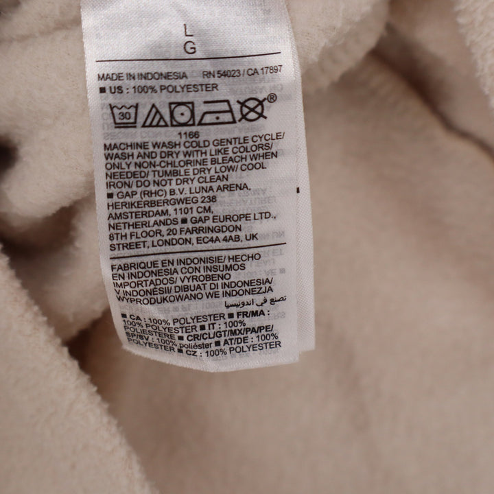 Old Navy Womens Fleece Long Sleeve Henley Romper Cream Beige Large