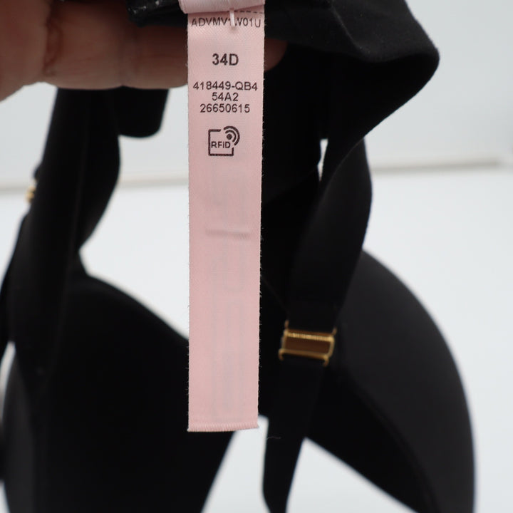 Victorias Secret Incredible Perfect Shape Padded Underwire Bra Black 34D