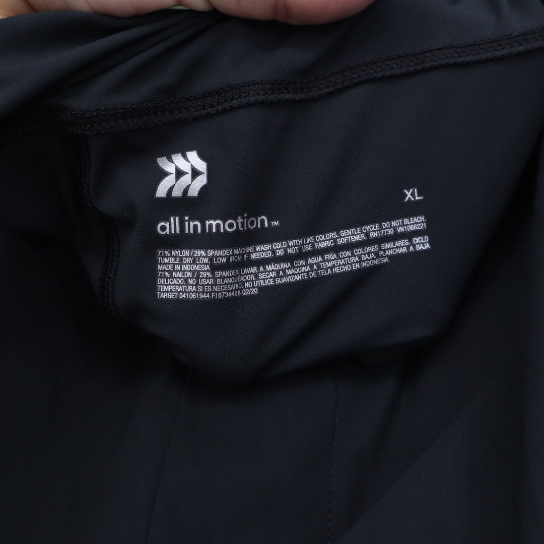 All in Motion Mens XL Black Athletic Jogger Pants Ankle Zip Activewear