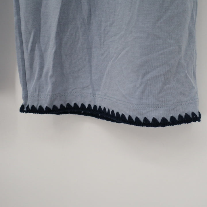 Eberjey Side Of Life Pajama Pants Womens S Blue Stretch Elastic Waist Wide Leg