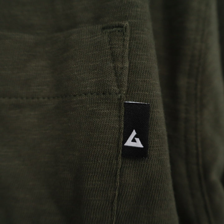 American Giant Premium Slub Shirt Men 2XL Olive Green Cotton Back Yoke Button Up