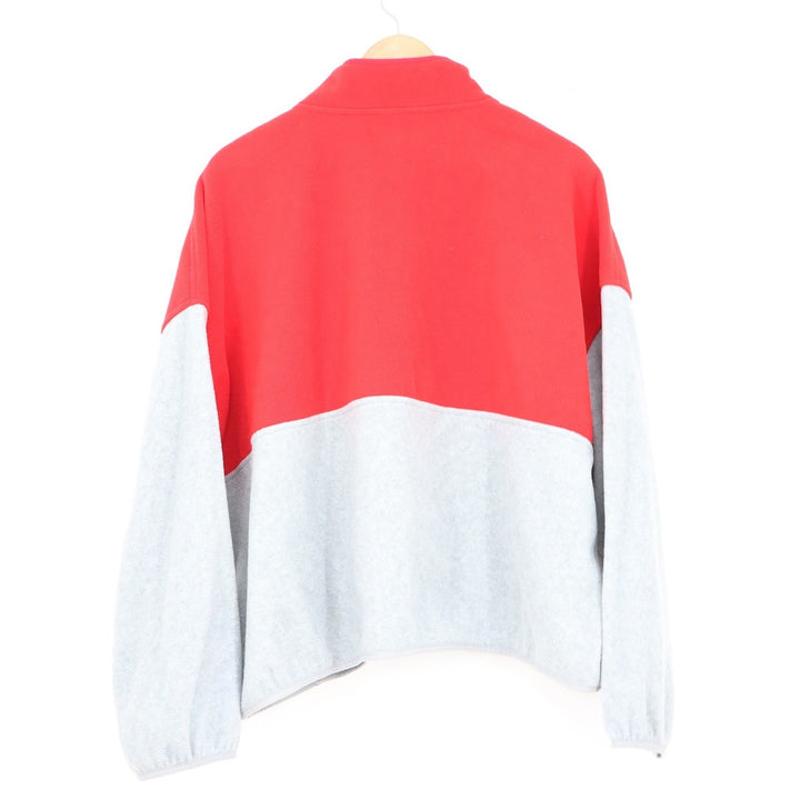 Old Navy 94 California Mens XXL Red Grey Colorblock Fleece Quarter Zip