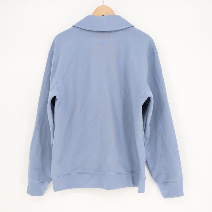 American Giant Cardigan Sweater Mens M Infinity Blue Shawl Collar Button Front