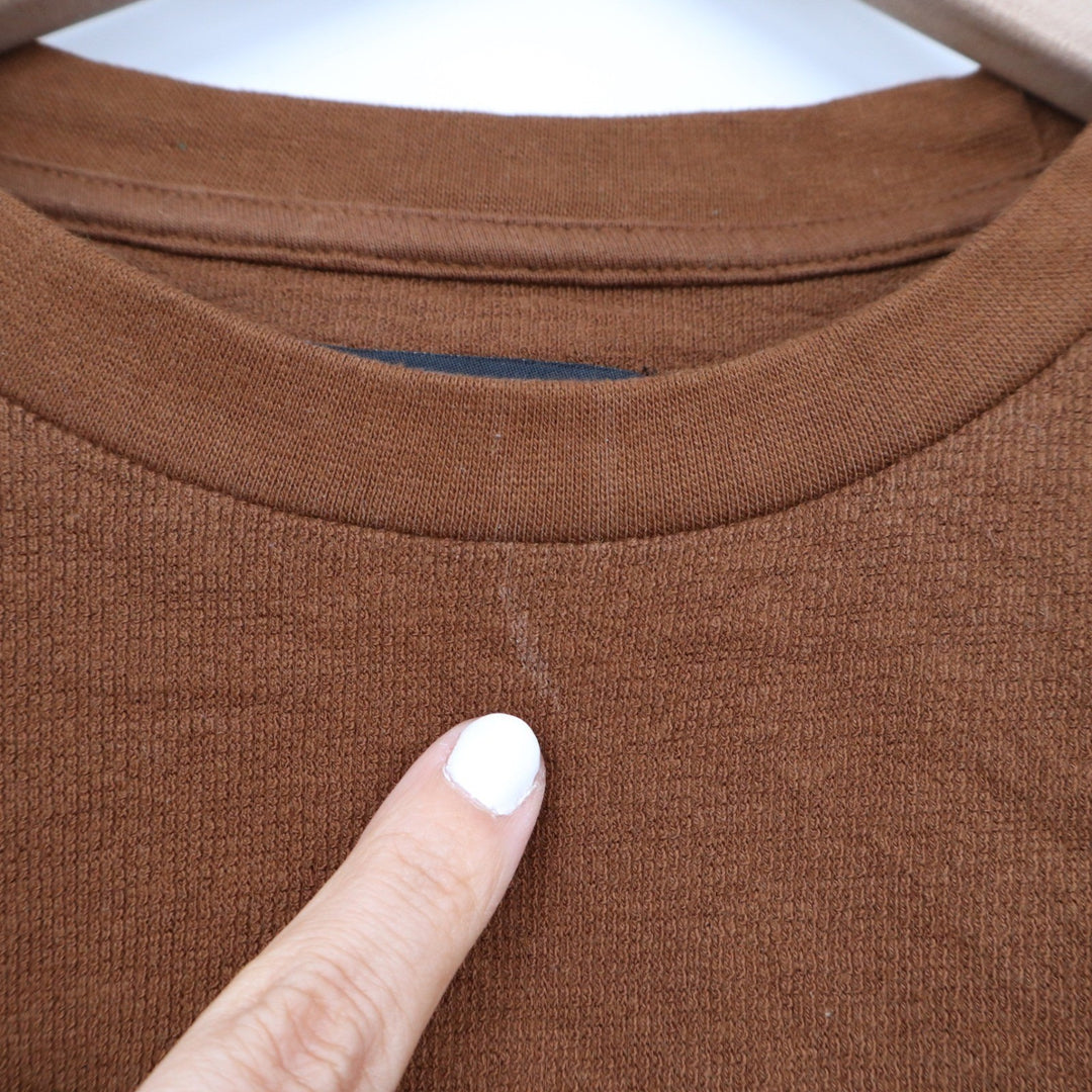 Eighty Eight Brand Mens Brown Cotton Short Sleeve Crew Neck T-Shirt Size S