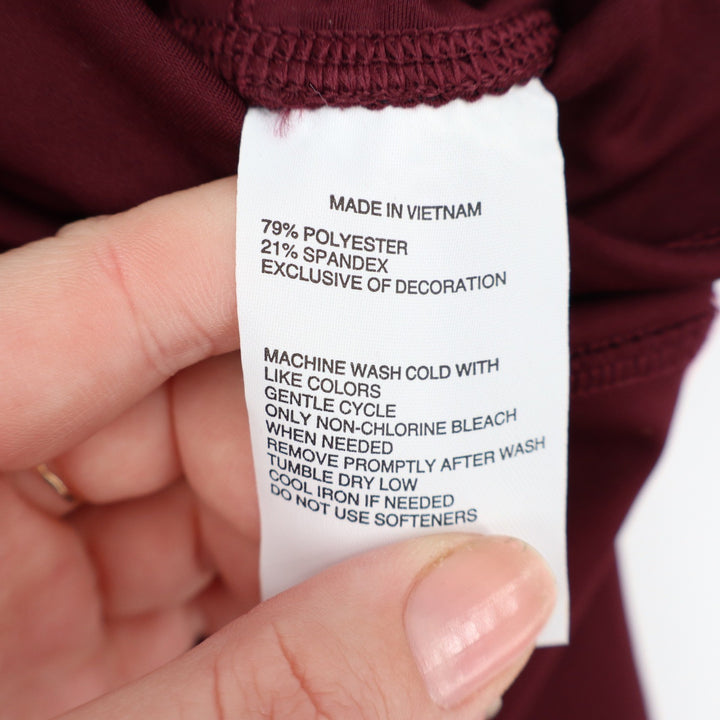 DSG Womens Activate 7/8 Leggings Team Burgundy High Rise Side Pocket Size M NWT