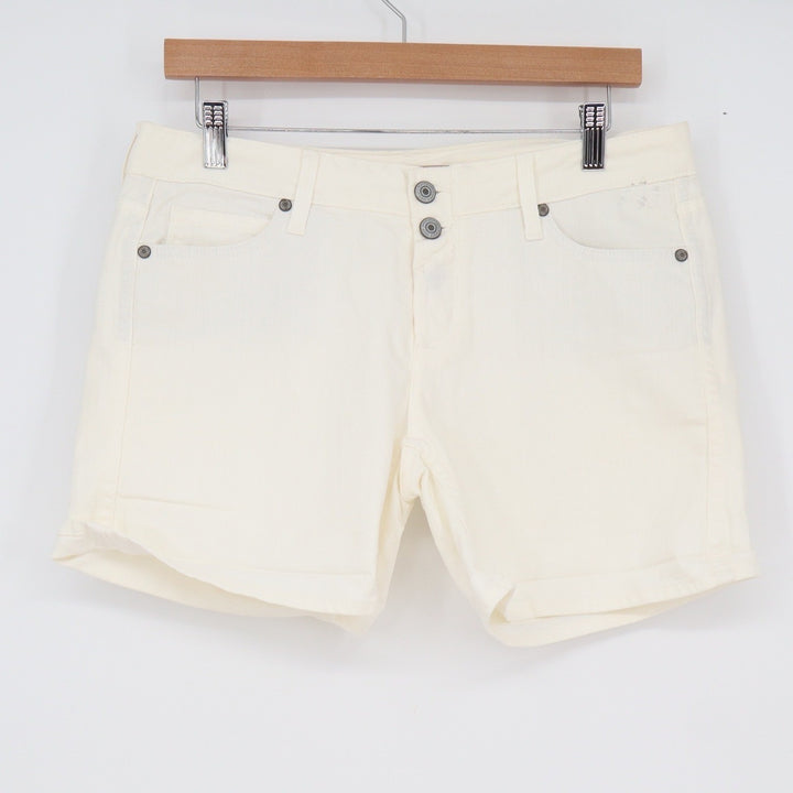 Vince Womens Cream Denim Shorts Size 30 Off White Cotton Blend Made in USA