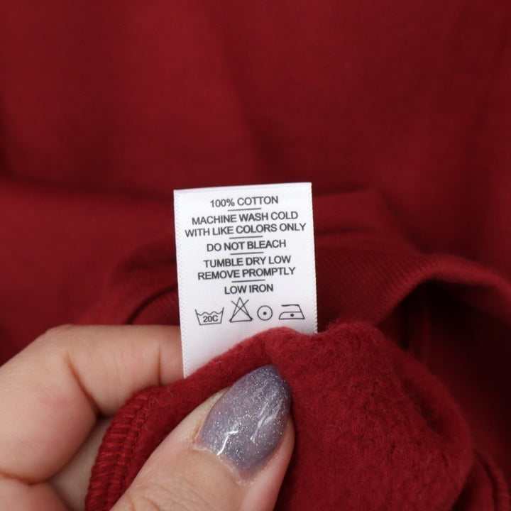 American Giant Midweight Sweatshirt Mens L Red Fleece Snap Henley Raglan Sleeve
