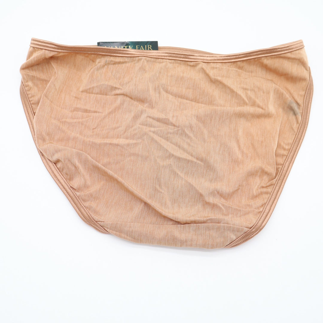 Vanity Fair Illumination String Bikini Panty Womens Medium Brown Stretch Knit