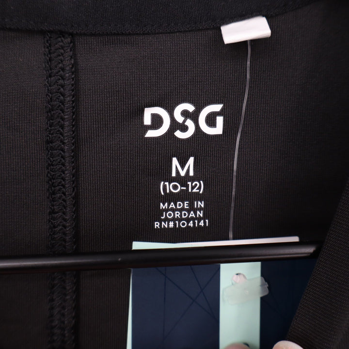 DSG Girls Movement Tee Pure Black Short Sleeve Athletic Shirt Size M 10-12 NEW