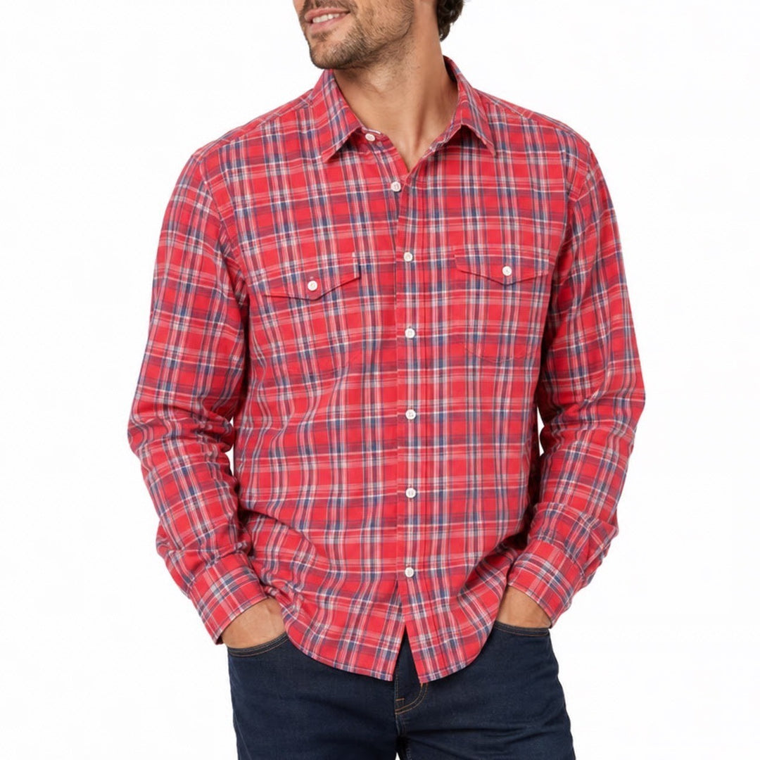 UNTUCKit Flannel Shirt Mens 2XL Multicolor Plaid Cotton Long Sleeve Button Up