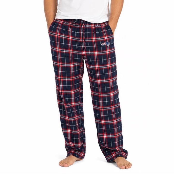 NFL Team Apparel New England Patriots Plaid Lounge Pajama Pants Mens XXL