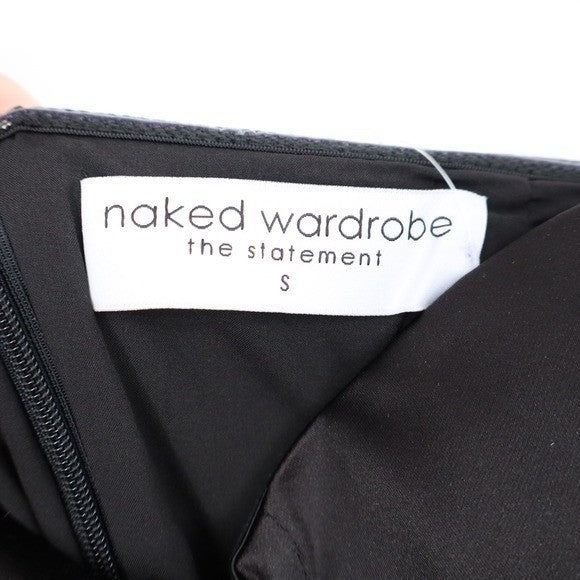Naked Wardrobe The Statement Strapless Ruched Mini Dress Black Small