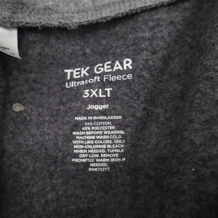 Tek Gear Ultrasoft Fleece Jogger Mens 3XLT Gray Big & Tall Sweatpants