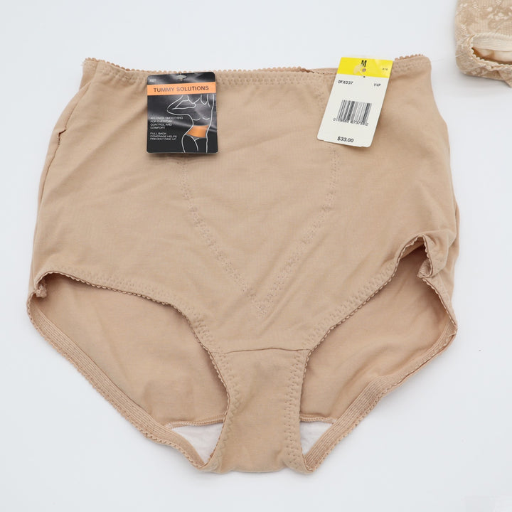 Bali Light Tummy-Control Brief Underwear Womens Medium Tan Stretch Pack of 2
