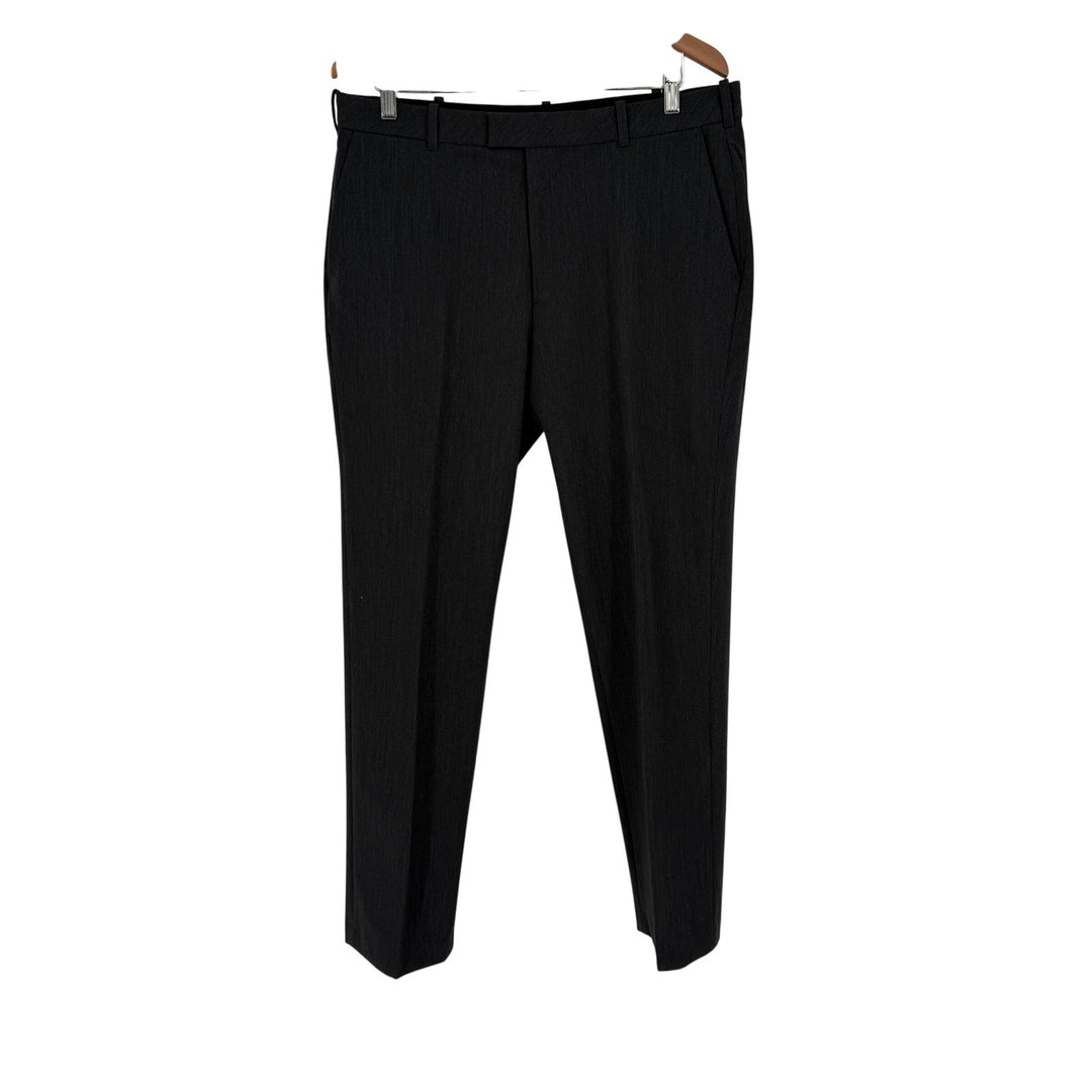 Van Heusen Mens Straight Flex Pants Charcoal Gray 34x30 Dress Pants