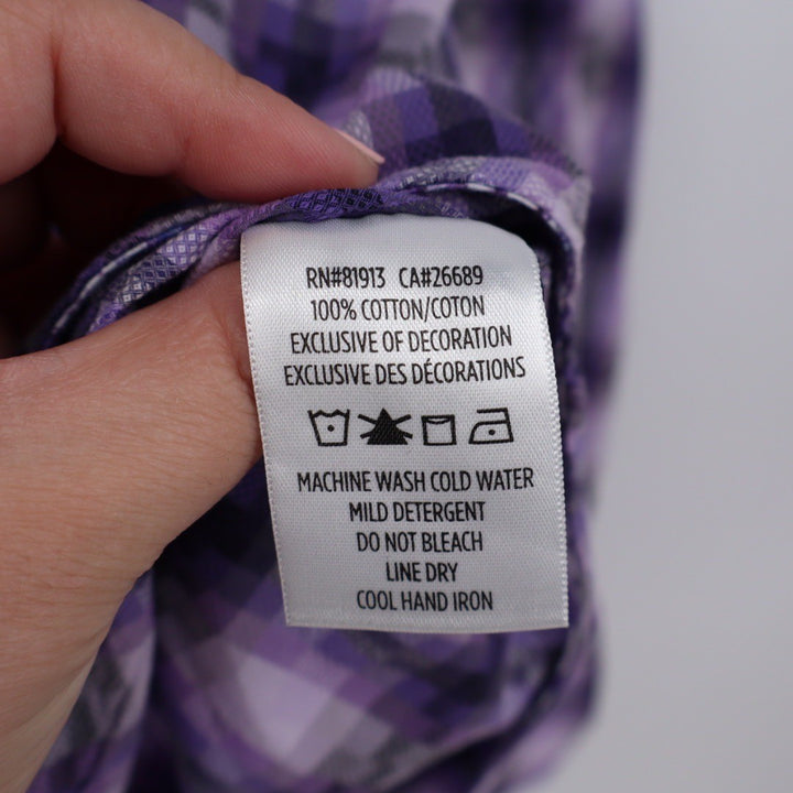 Robert Graham Mens XL Classic Fit Purple Plaid Long Sleeve Button Down Shirt