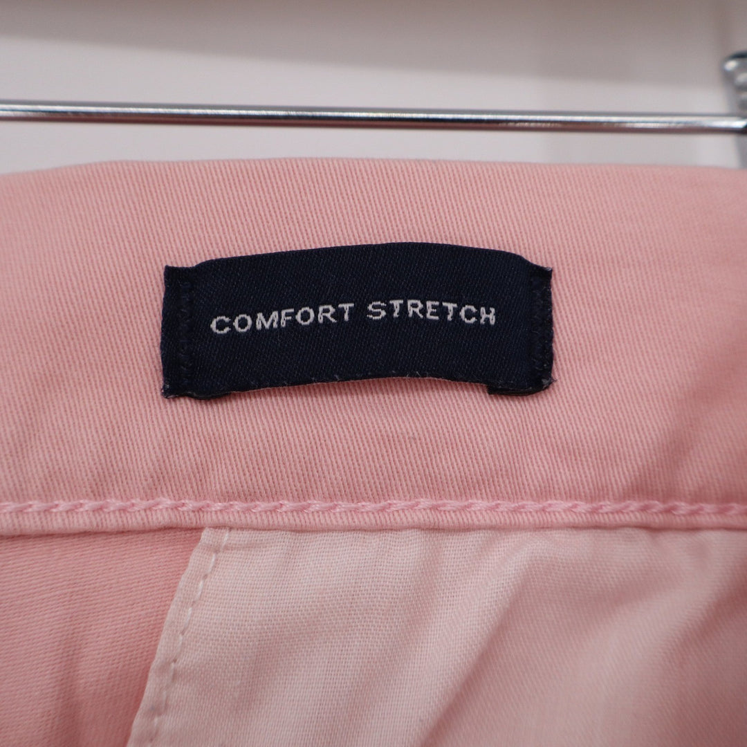 St Johns Bay Mens Pink Comfort Stretch Chino Shorts Size 34 Summer Flat Front