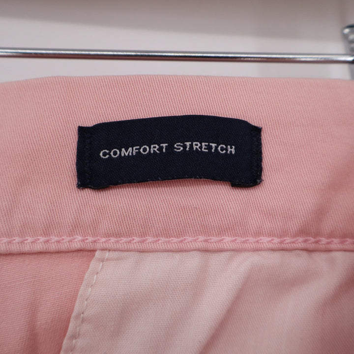 St Johns Bay Mens Pink Comfort Stretch Chino Shorts Size 34 Summer Flat Front