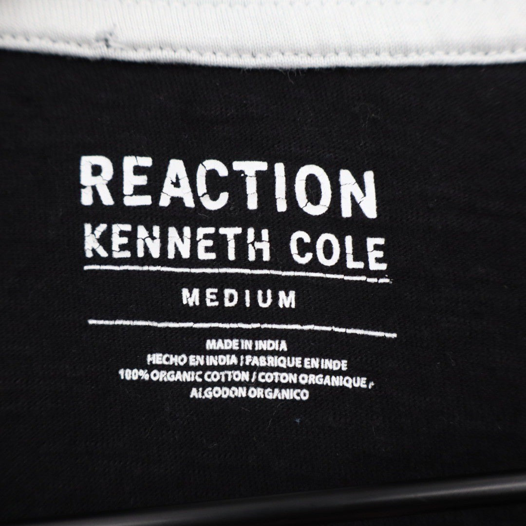 Reaction Kenneth Cole Black Organic Cotton Crew Neck T-Shirt Medium
