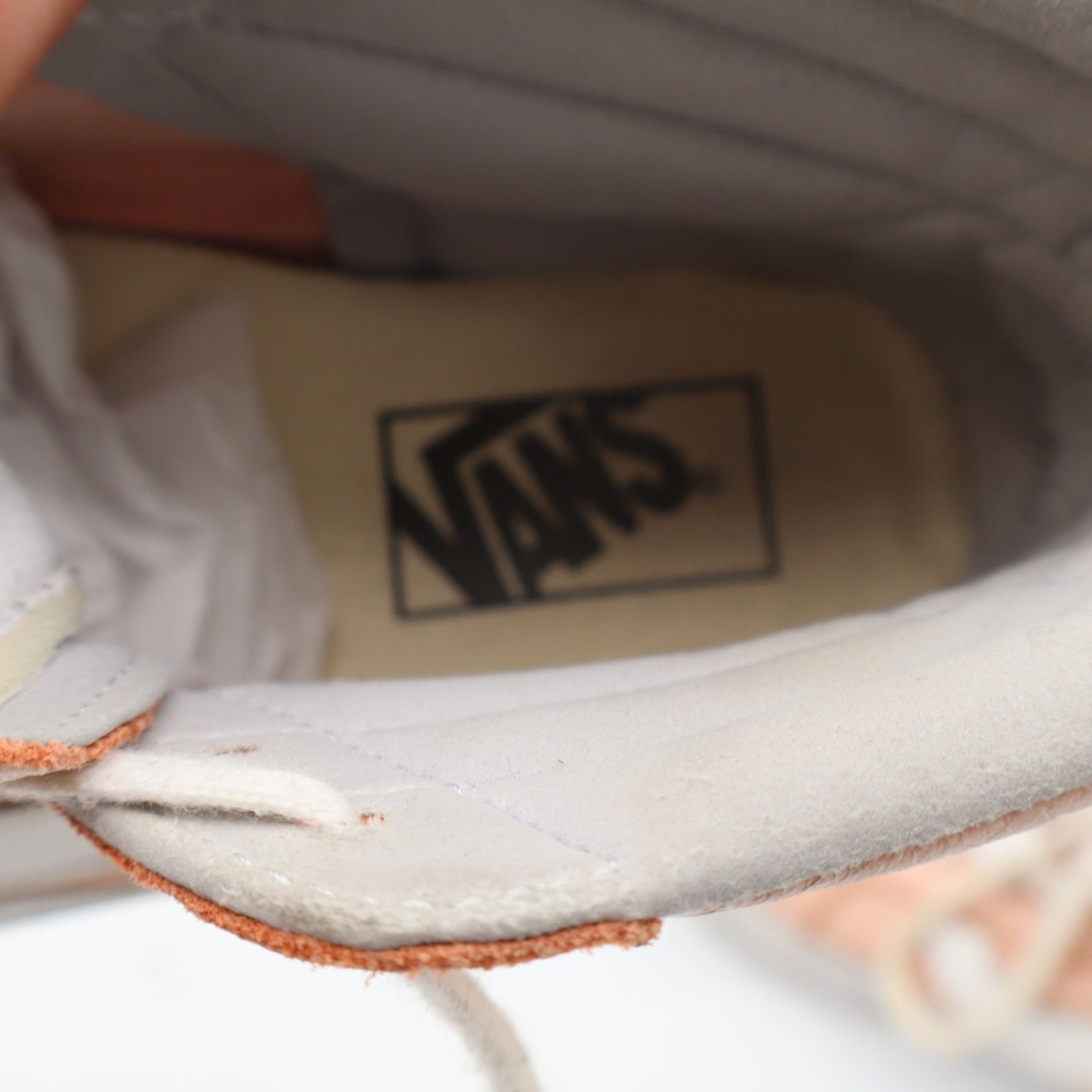 Vans Sk8-Hi Leather High Top Sneakers Peach Pink Womens 7