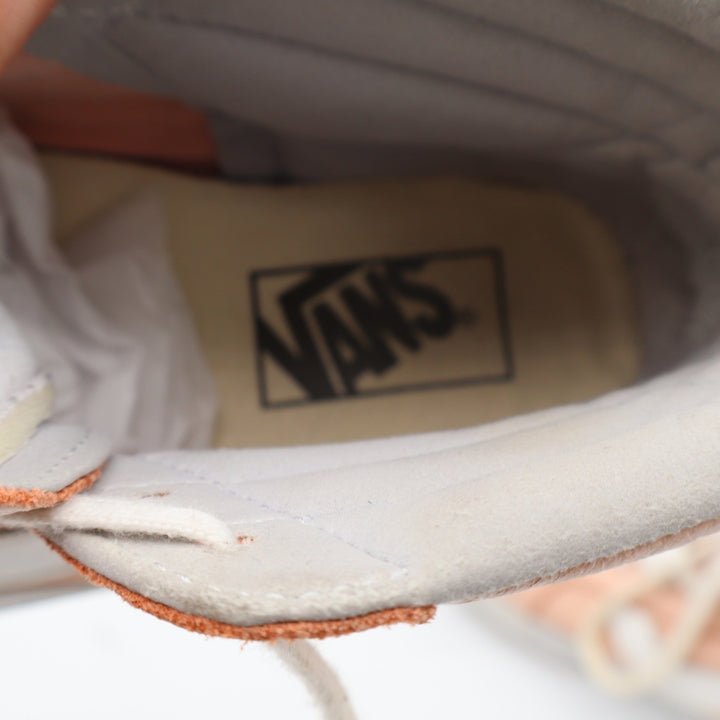 Vans Sk8-Hi Leather High Top Sneakers Peach Pink Womens 7