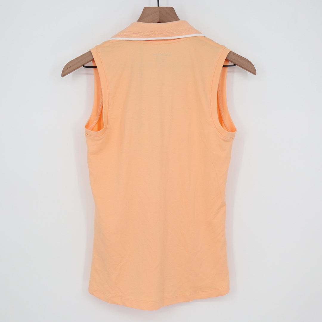 Walter Hagen Performance 11 Womens Sleeveless Golf Polo Shirt Peach Orange XS