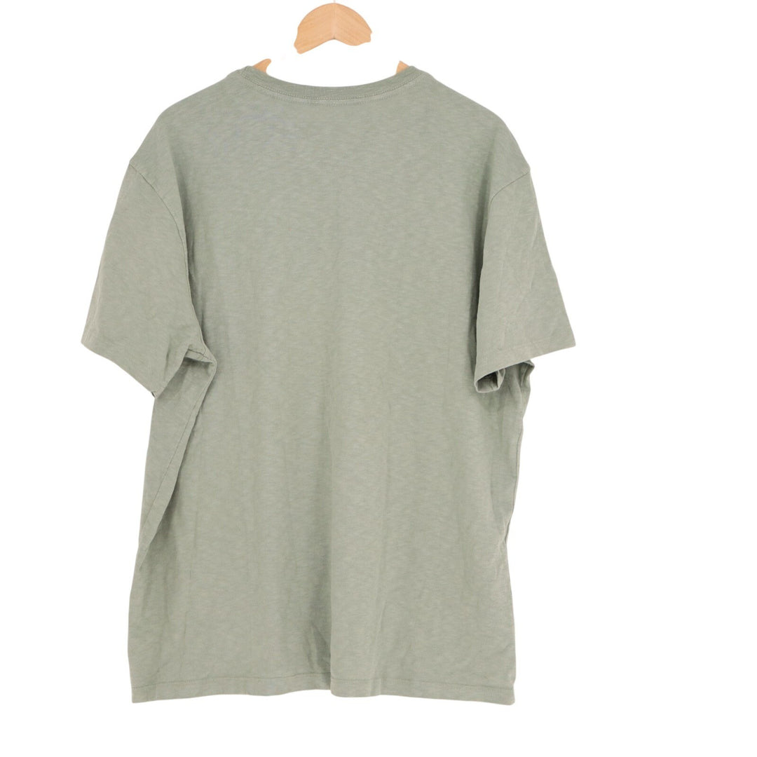 American Giant Premium Slub T-Shirt Mens XL Green Milieu Crew Neck Short Sleeve