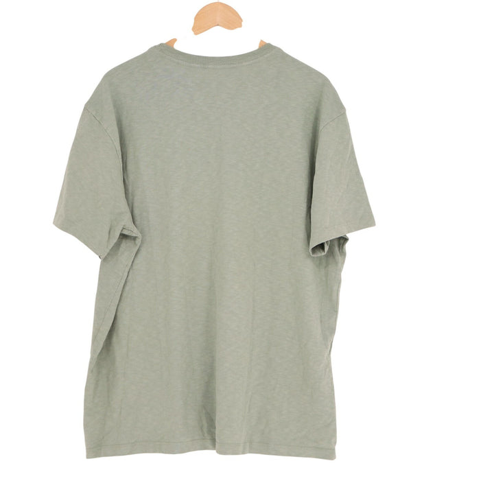 American Giant Premium Slub T-Shirt Mens XL Green Milieu Crew Neck Short Sleeve