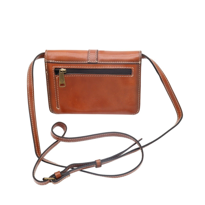 Patricia Nash Torri Womens Handbag Brown Leather Adjustable Strap Crossbody Bag