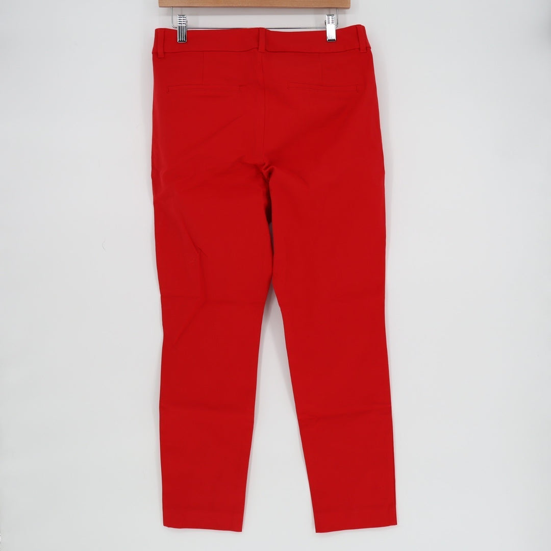 Old Navy Pixie Ankle Pants Women 10 Red Secret-Slim Pockets High Rise Skinny Leg